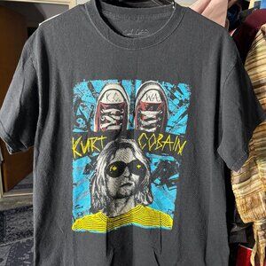 Kurt Cobain Spencer's Gifts Adult Graphic 100% Cotton Tee T-Shirt SZ Large